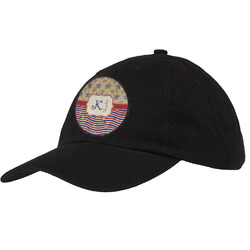 Vintage Stars & Stripes Baseball Cap - Black (Personalized)