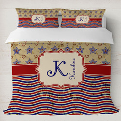 Vintage Stars & Stripes Duvet Cover Set - King (Personalized)