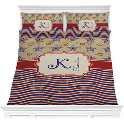 Vintage Stars & Stripes Comforter Set - Full / Queen (Personalized)