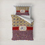 Vintage Stars & Stripes Duvet Cover Set - Twin (Personalized)