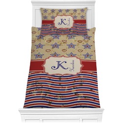 Vintage Stars & Stripes Comforter Set - Twin XL (Personalized)