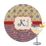 Vintage Stars & Stripes Printed Drink Topper (Personalized)