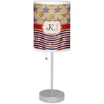 Vintage Stars & Stripes 7" Drum Lamp with Shade Linen (Personalized)