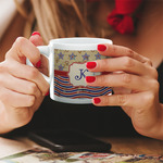 Vintage Stars & Stripes Double Shot Espresso Cup - Single (Personalized)