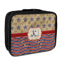 Vintage Stars & Stripes Insulated Lunch Bag (Personalized)