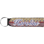 Vintage Stars & Stripes Neoprene Keychain Fob (Personalized)