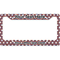 Vintage Stars & Stripes License Plate Frame - Style B (Personalized)