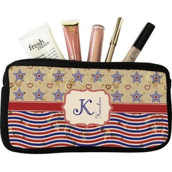 Vintage Stars & Stripes Makeup / Cosmetic Bag - Small (Personalized)