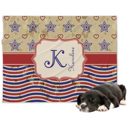 Vintage Stars & Stripes Dog Blanket - Regular (Personalized)