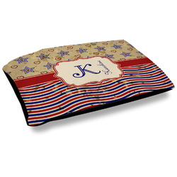 Vintage Stars & Stripes Outdoor Dog Bed - Large (Personalized)