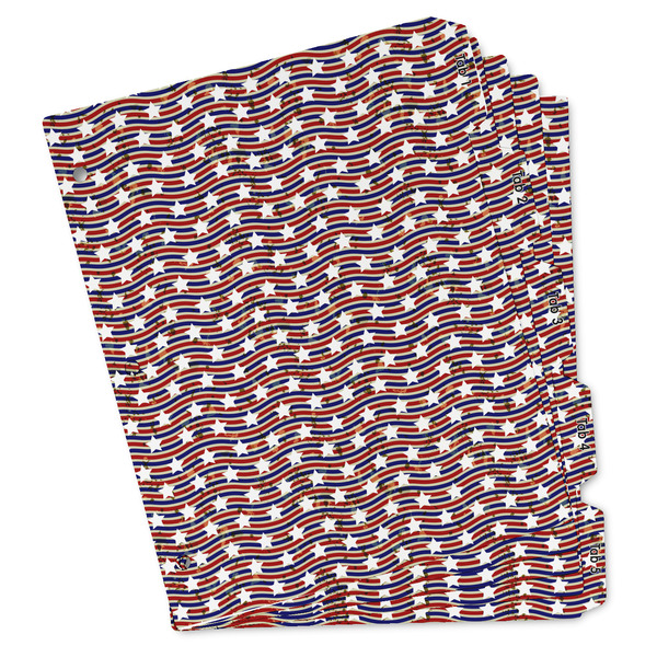 Custom Vintage Stars & Stripes Binder Tab Divider - Set of 5 (Personalized)