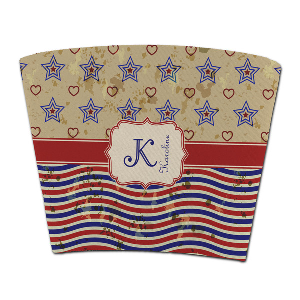 Custom Vintage Stars & Stripes Party Cup Sleeve - without bottom (Personalized)