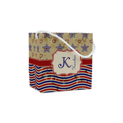 Vintage Stars & Stripes Party Favor Gift Bags - Gloss (Personalized)