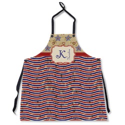 Vintage Stars & Stripes Apron Without Pockets w/ Name and Initial