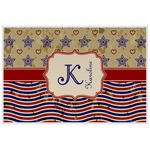 Vintage Stars & Stripes Laminated Placemat w/ Name and Initial