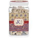 Vintage Stars & Stripes Dog Treat Jar (Personalized)