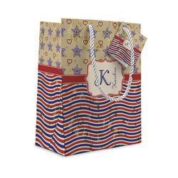 Vintage Stars & Stripes Small Gift Bag (Personalized)