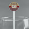 Vintage Stars & Stripes White Plastic 5.5" Stir Stick - Round - Main