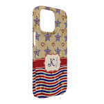 Vintage Stars & Stripes iPhone Case - Plastic - iPhone 13 Pro Max (Personalized)