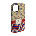 Vintage Stars & Stripes iPhone Case - Rubber Lined - iPhone 15 (Personalized)