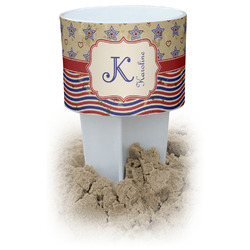 Vintage Stars & Stripes Beach Spiker Drink Holder (Personalized)