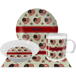 Americana Dinner Set - Single 4 Pc Setting w/ Name or Text