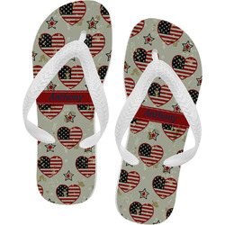 Americana Flip Flops - Small (Personalized)