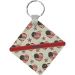 Americana Diamond Plastic Keychain w/ Name or Text