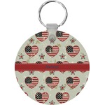 Americana Round Plastic Keychain (Personalized)