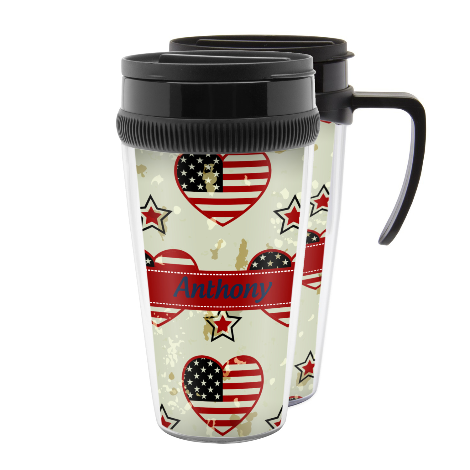 Americana Acrylic Travel Mugs Personalized Youcustomizeit