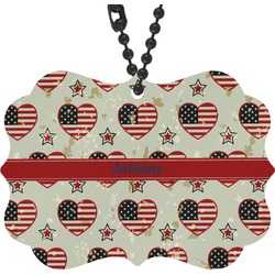 Americana Rear View Mirror Charm (Personalized)