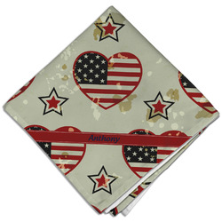 Americana Cloth Dinner Napkin - Single w/ Name or Text