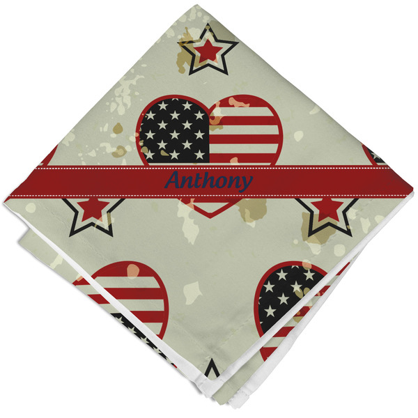 Custom Americana Cloth Napkin w/ Name or Text