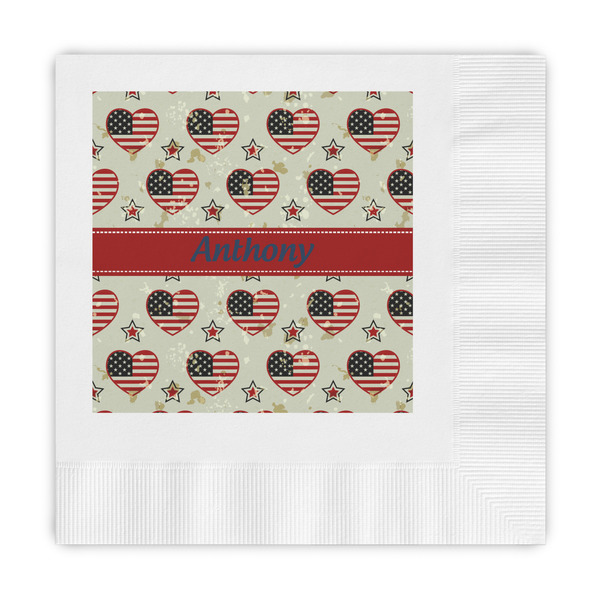 Custom Americana Embossed Decorative Napkins (Personalized)