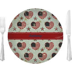 Americana Glass Lunch / Dinner Plate 10" (Personalized)