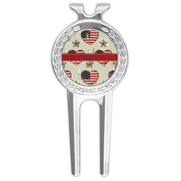 Custom Americana Golf Divot Tool & Ball Marker (Personalized)