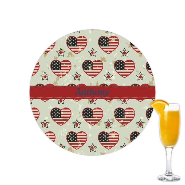 Custom Americana Printed Drink Topper - 2.15" (Personalized)