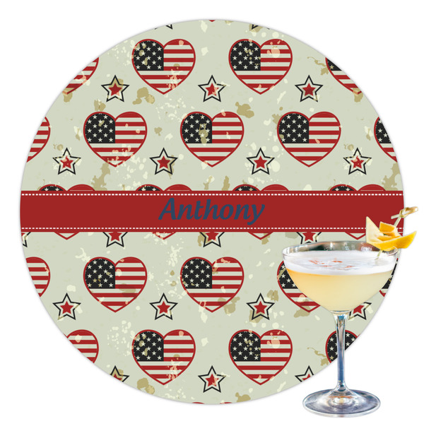 Custom Americana Printed Drink Topper - 3.5" (Personalized)