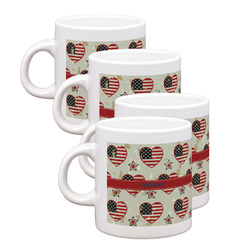 Americana Single Shot Espresso Cups - Set of 4 (Personalized)
