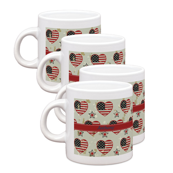 Custom Americana Single Shot Espresso Cups - Set of 4 (Personalized)