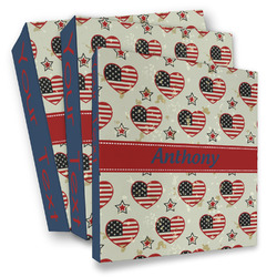 Americana 3 Ring Binder - Full Wrap (Personalized)