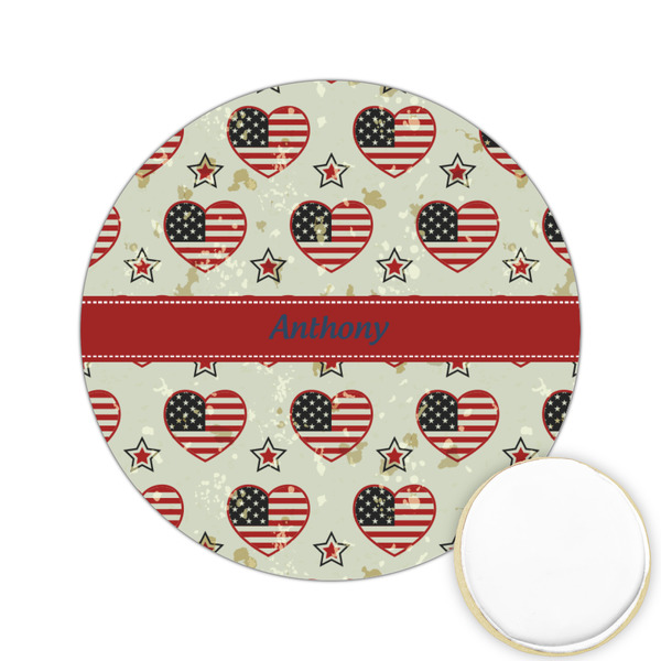 Custom Americana Printed Cookie Topper - 2.15" (Personalized)