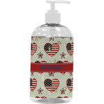 Americana Plastic Soap / Lotion Dispenser (16 oz - Large - White) (Personalized)