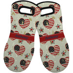 Americana Neoprene Oven Mitts - Set of 2 w/ Name or Text