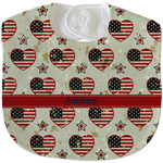 Americana Velour Baby Bib w/ Name or Text