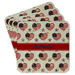 Americana Paper Coasters w/ Name or Text