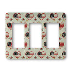 Americana Rocker Style Light Switch Cover - Three Switch