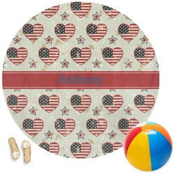 Americana Round Beach Towel (Personalized)