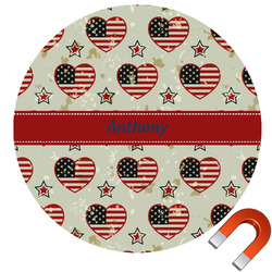 Americana Round Car Magnet - 10" (Personalized)