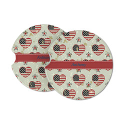 Americana Sandstone Car Coasters - Set of 2 (Personalized)